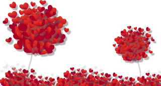 Heart Floral background Shape Stickdatei