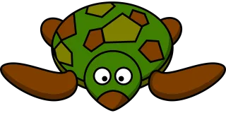 Turtle Cartoon Front Stickdatei