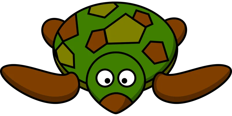 Turtle Cartoon Front Stickdatei – Tiere