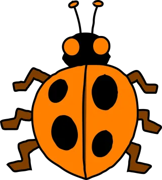 Ladybug Nature Orange Stickdatei