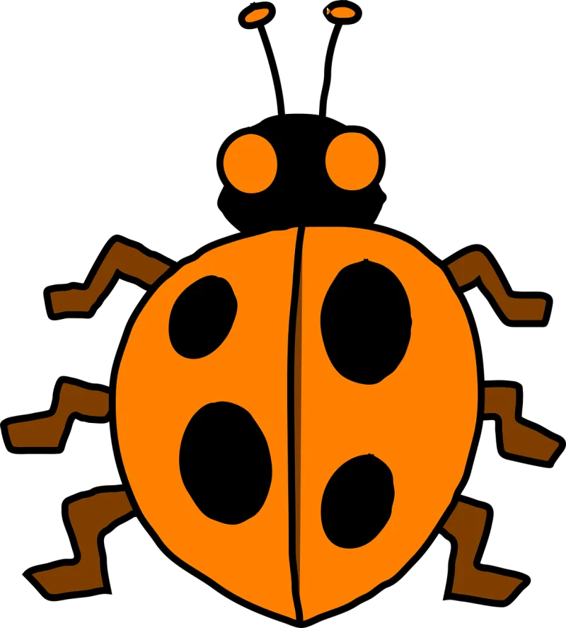 Ladybug Nature Orange Stickdatei – Tiere