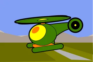 Helicopter Green Purple Stickdatei