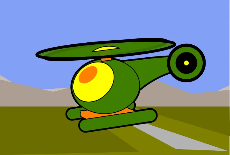 Helicopter Green Purple Stickdatei – Fahrzeuge