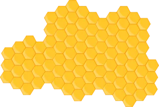 Hexagons Yellow Honeycomb Stickdatei