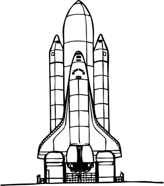 Spaceship Shuttle Rocket Stickdatei