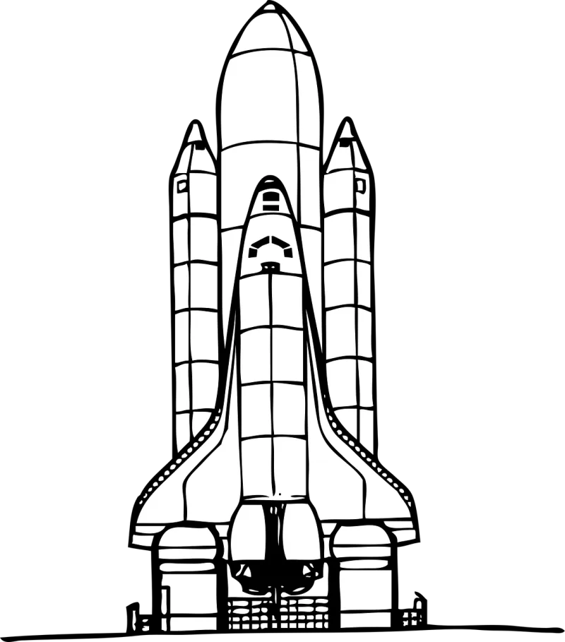 Spaceship Shuttle Rocket Stickdatei – Kinder