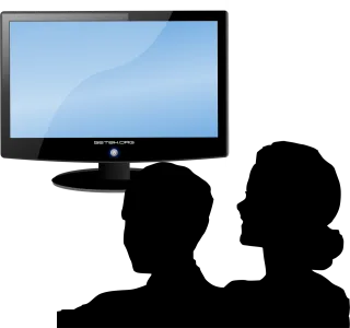 Screen Television Silhouettes Stickdatei