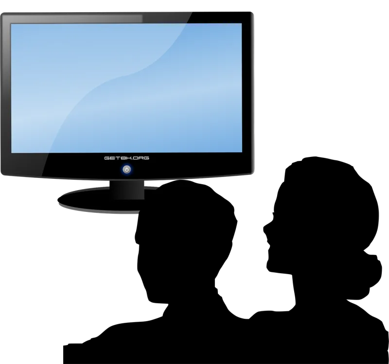 Screen Television Silhouettes Stickdatei – Herzen & Liebe