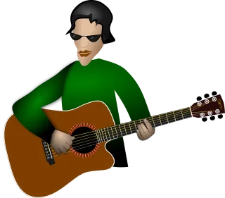 Acoustic guitar Guitar Man Stickdatei