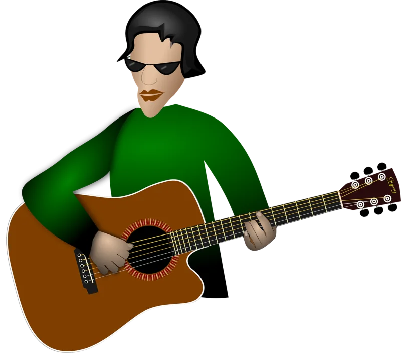 Acoustic guitar Guitar Man Stickdatei – Musik