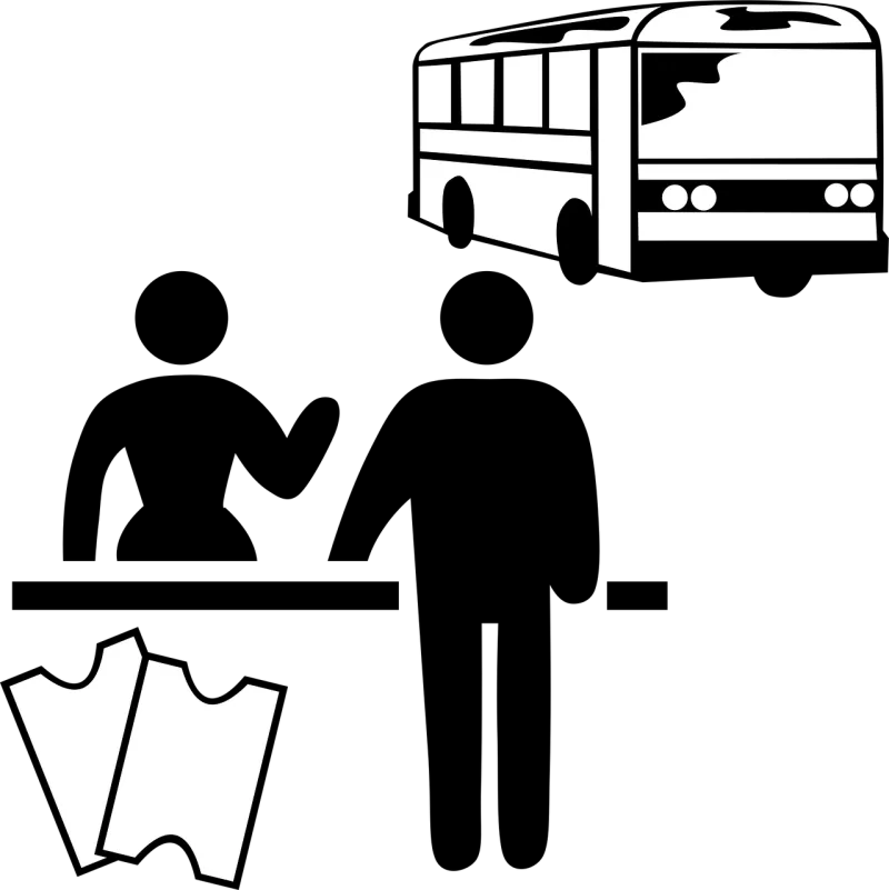 Bus Commuters Passengers Stickdatei – Fahrzeuge