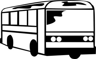 Bus Coach Black Stickdatei