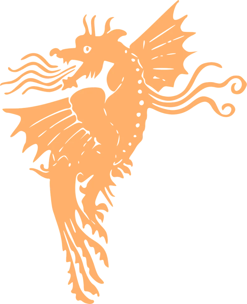 Dragon Heraldic animal Fire Stickdatei – Fahrzeuge
