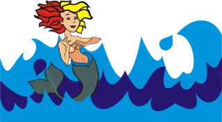 Mermaid Nymph Fishtail Stickdatei