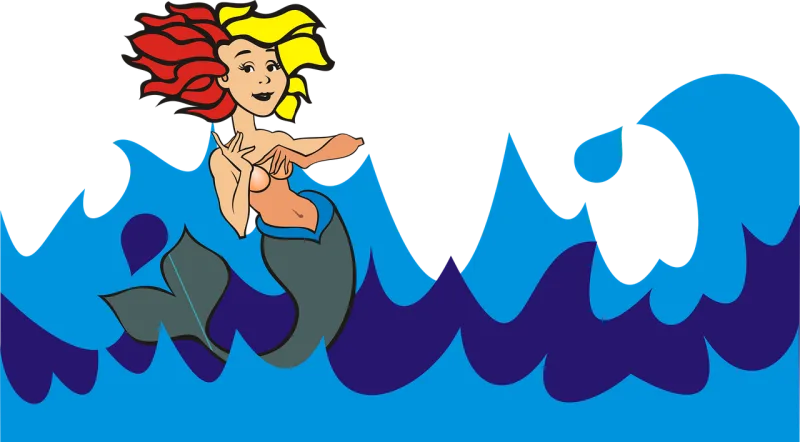 Mermaid Nymph Fishtail Stickdatei – Kinder