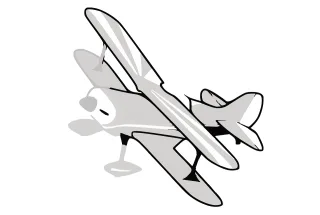 Biplane Plane Airplane Stickdatei