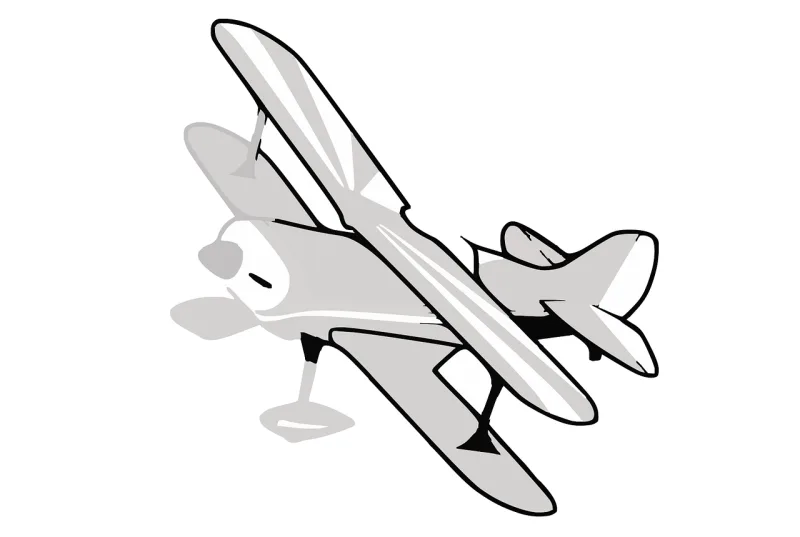 Biplane Plane Airplane Stickdatei – Kinder