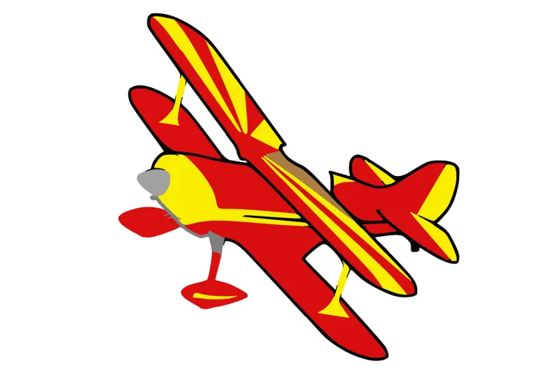 Biplane Plane Airplane Stickdatei – Kinder