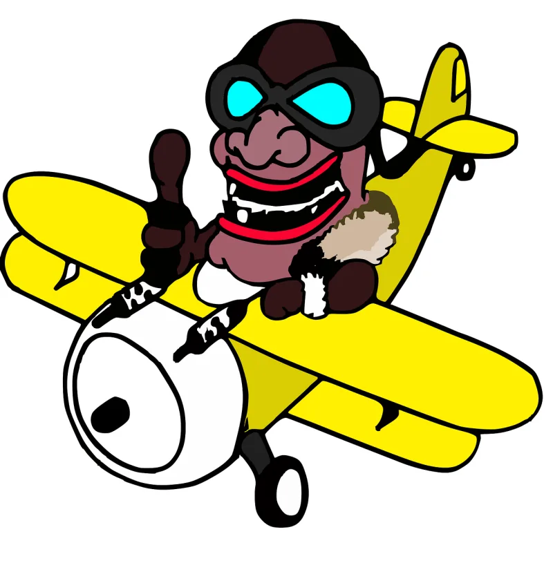 Biplane Flying Scan Stickdatei – Kinder