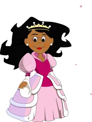 Princess Cute Cartoon Stickdatei