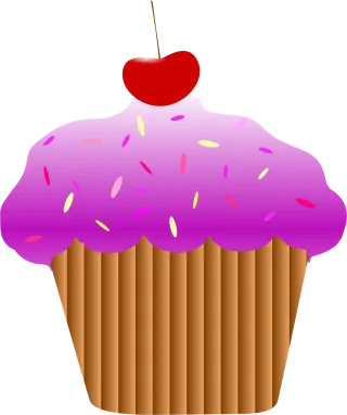Cupcake Cherry Purple Stickdatei