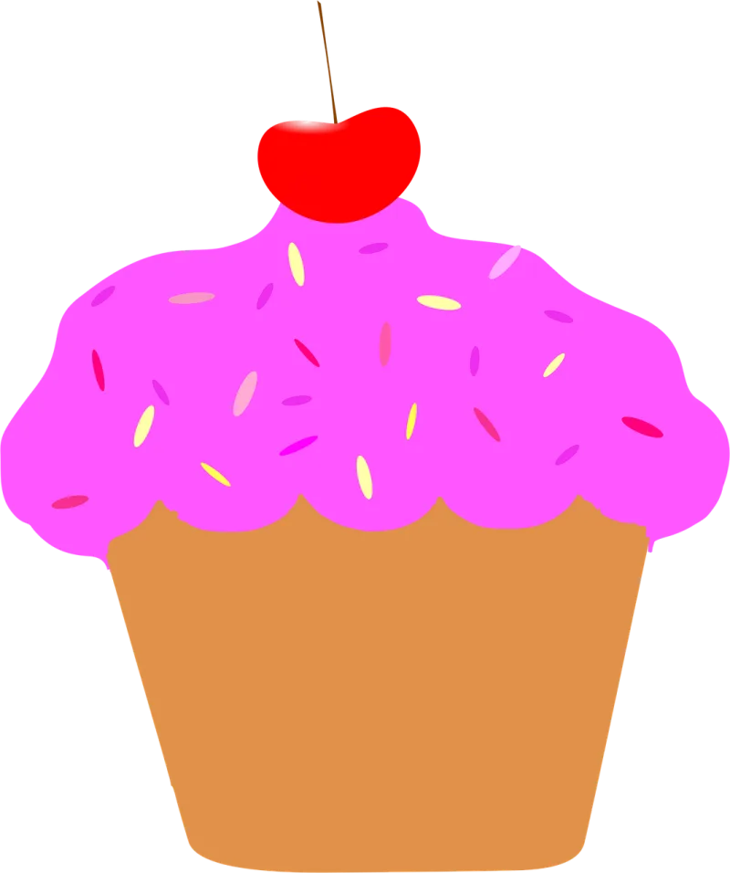 Cupcake Cherry Pink Stickdatei – Kinder