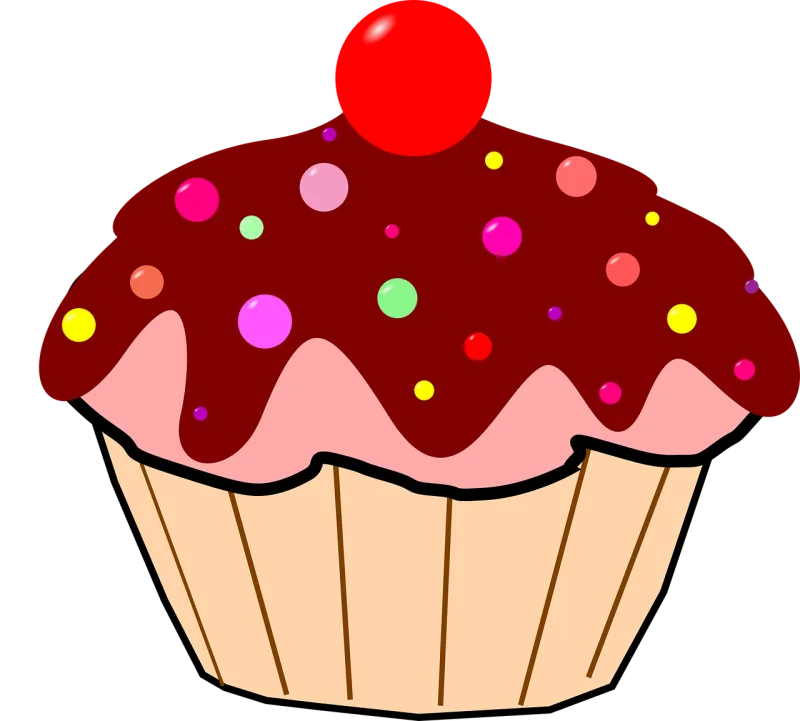 Cupcake Happy birthday Chocolate icing Stickdatei – Kinder