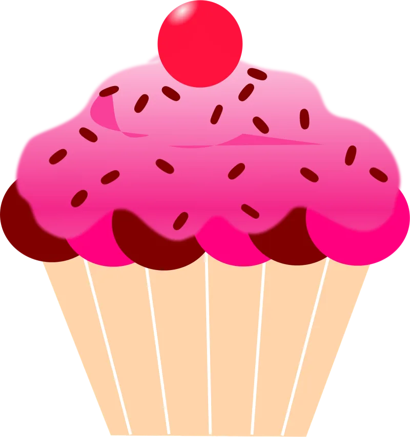 Cupcake Cherry Pink icing Stickdatei – Kinder