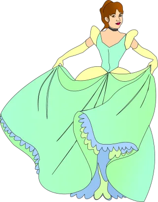 Princess Fairy tail Dress Stickdatei