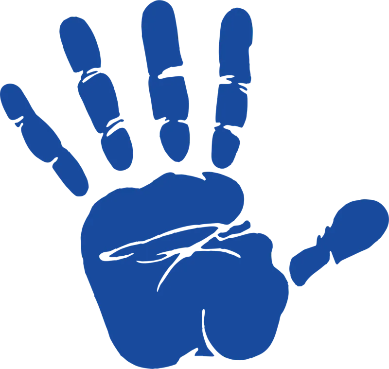 Hand Print Palm Stickdatei – Natur