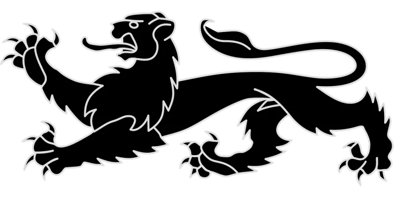 Lion Heraldic animal Nature Stickdatei – Tiere