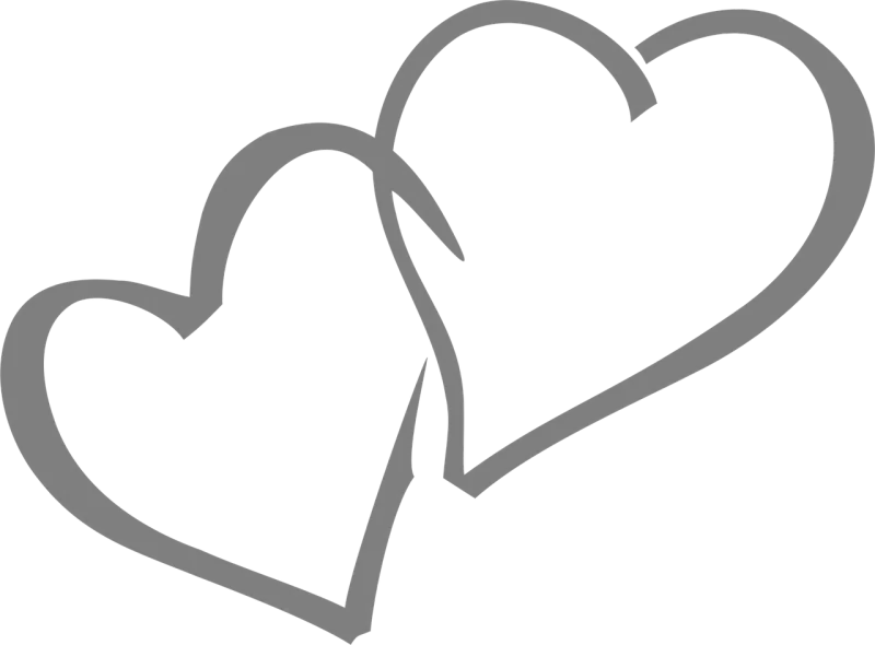 Hearts Double Silver Stickdatei – Herzen & Liebe