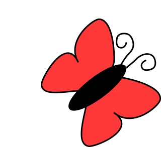 Butterfly Red Decoration Stickdatei