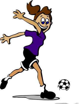 Soccer Girl Play Stickdatei