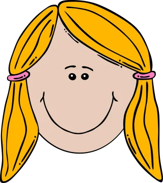 Ponytail Girl Face Stickdatei
