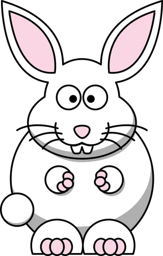 Bunny Rabbit White Stickdatei – Tiere