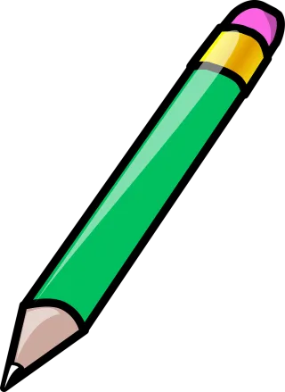Pencil Eraser Green Stickdatei – Musik