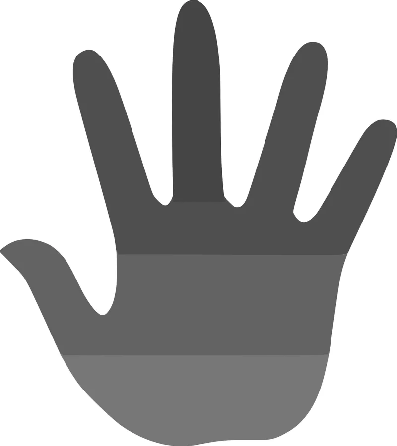 Palm Hand Fingers Stickdatei – Natur