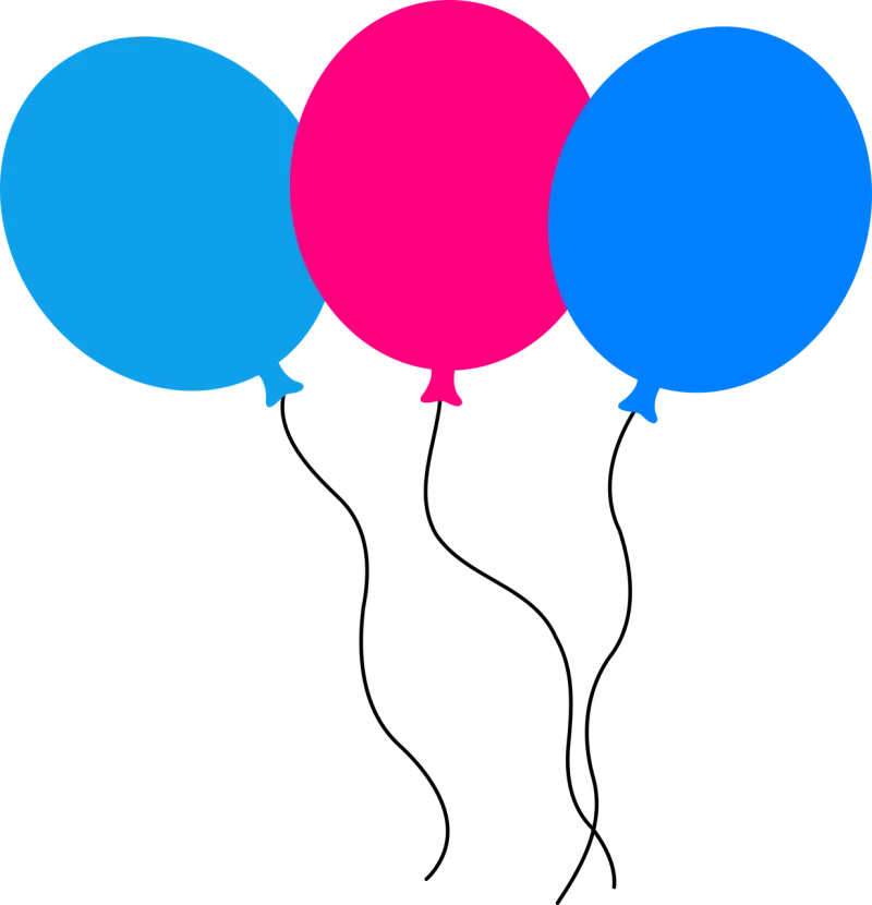 Balloons Decoration Blue Stickdatei – Fahrzeuge