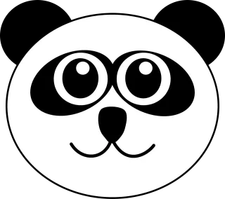 Panda Bear Animal Stickdatei