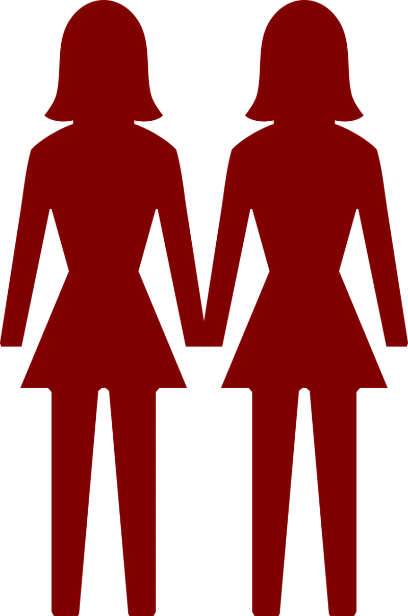 Women Same sex Couple Stickdatei – Herzen & Liebe