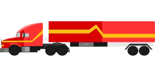 Truck Red 18-wheeler Stickdatei