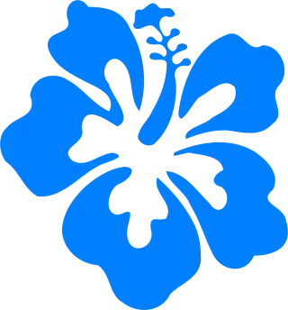 Hibiscus Blue Tropical Stickdatei