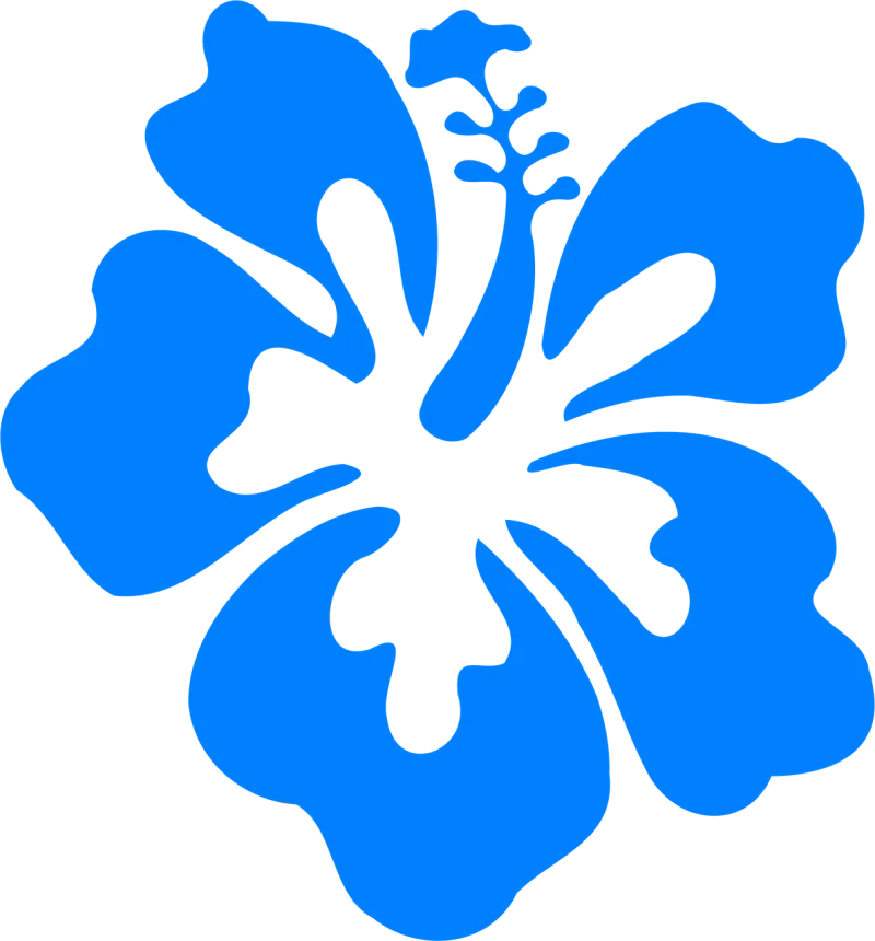 Hibiscus Blue Tropical Stickdatei – Blumen