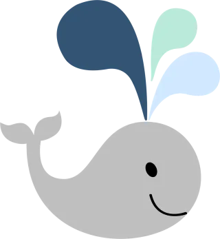 Whale Spraying Spray Stickdatei
