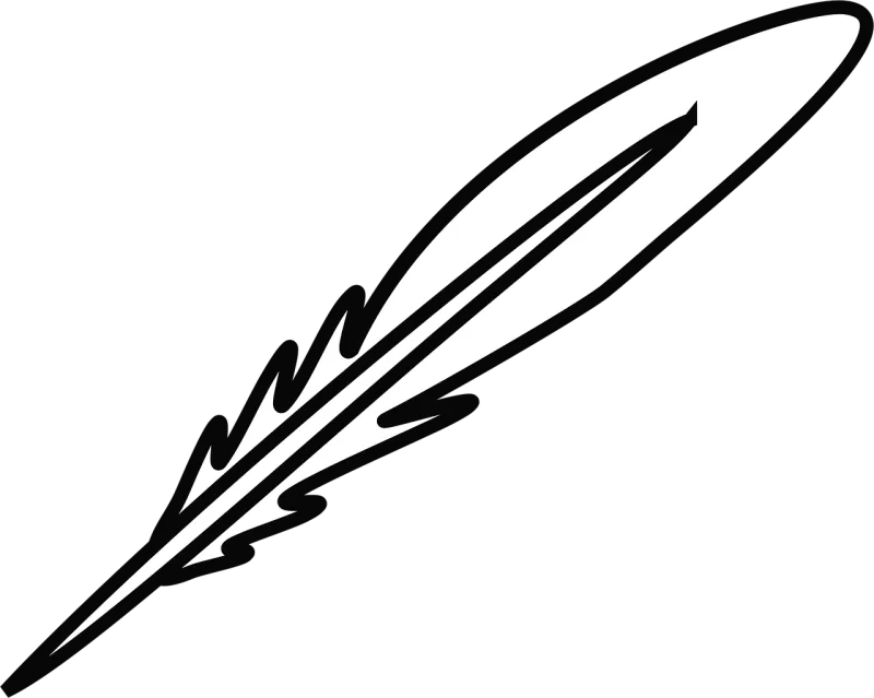 Quill Feather Calligraphy Stickdatei – Natur