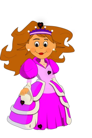 Queen of hearts Princess Girl Stickdatei