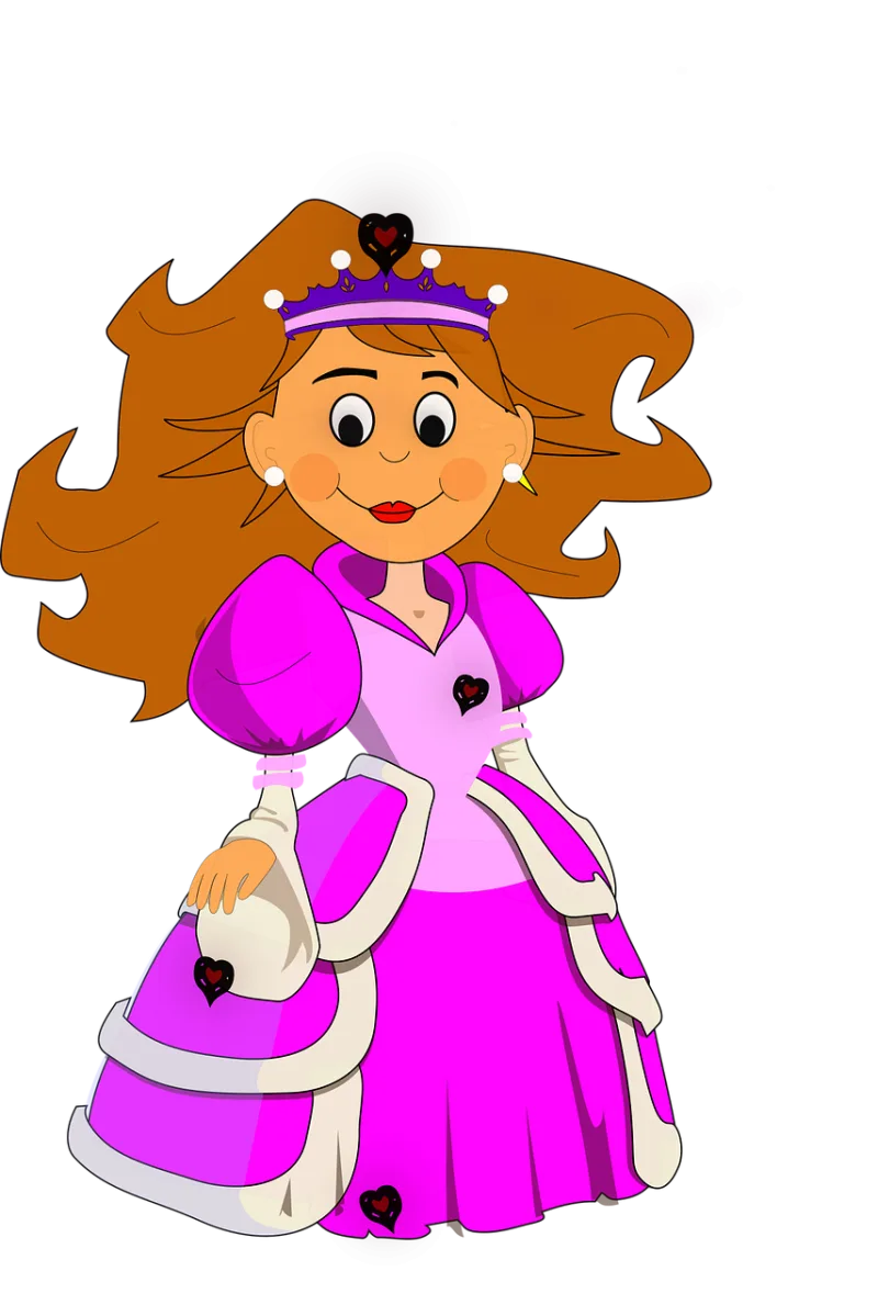 Queen of hearts Princess Girl Stickdatei – Kinder