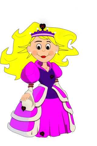 Queen of hearts Princess Girl Stickdatei