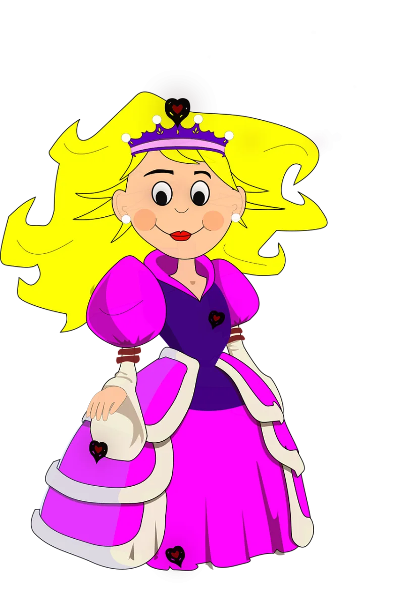 Queen of hearts Princess Girl Stickdatei – Kinder
